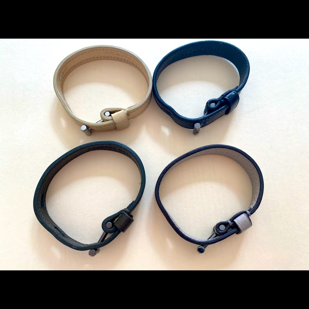Lot of 4 Reed Krakoff Leather Cuff Bracelets